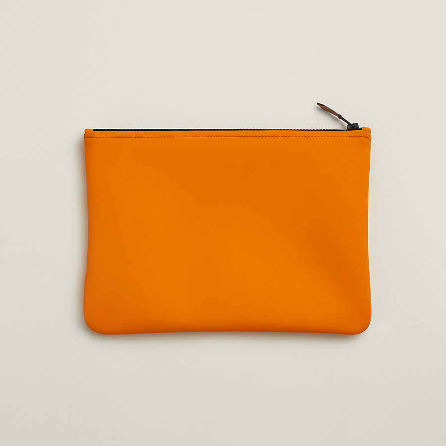 エルメス ネオバン タラサ MM オレンジ ポーチ クラッチバッグ